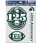 Wholesale-Michigan State Spartans Michigan St 125th Football Anniversary Multi Use 3 Fan Pack