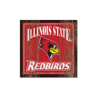 Illinois State Redbirds Wooden Magnet 3" X 3"