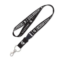 Wholesale-Michigan State Spartans BLACKOUT Lanyard w/detachable buckle 1"