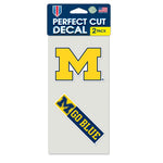 Wholesale-Michigan Wolverines Perfect Cut Decal set of two 4"x4"