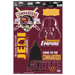 Washington Commanders / Star Wars Vader and Yoda Multi-Use Decal 11" x 17"