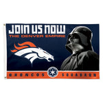 Denver Broncos / Star Wars Darth Vader Flag - Deluxe 3' X 5'