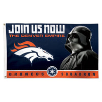 Denver Broncos / Star Wars Darth Vader Flag - Deluxe 3' X 5'