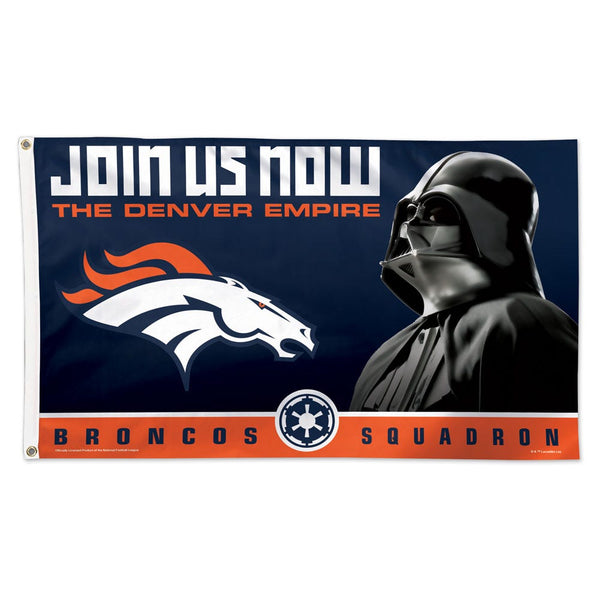 Denver Broncos / Star Wars Darth Vader Flag - Deluxe 3' X 5'