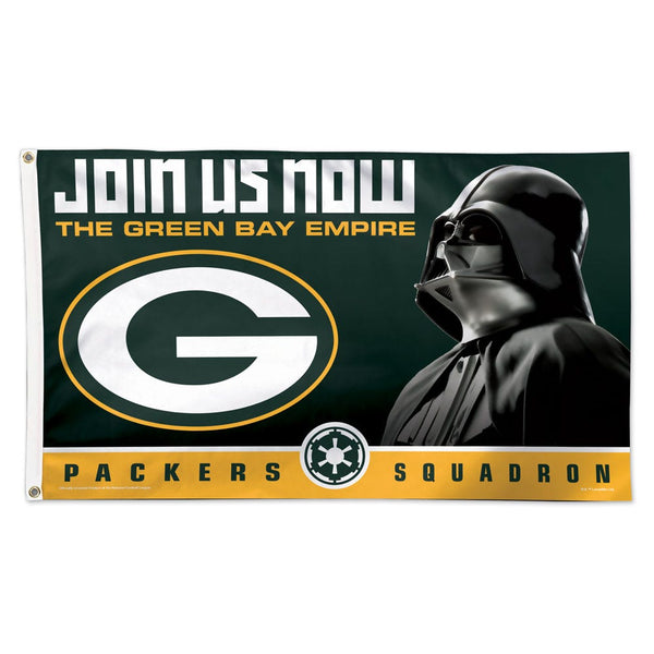 Green Bay Packers / Star Wars Vader Flag - Deluxe 3' X 5'