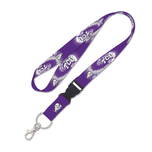 Wholesale-TCU Horned Frogs TIE DYE Lanyard w/detachable buckle 1"