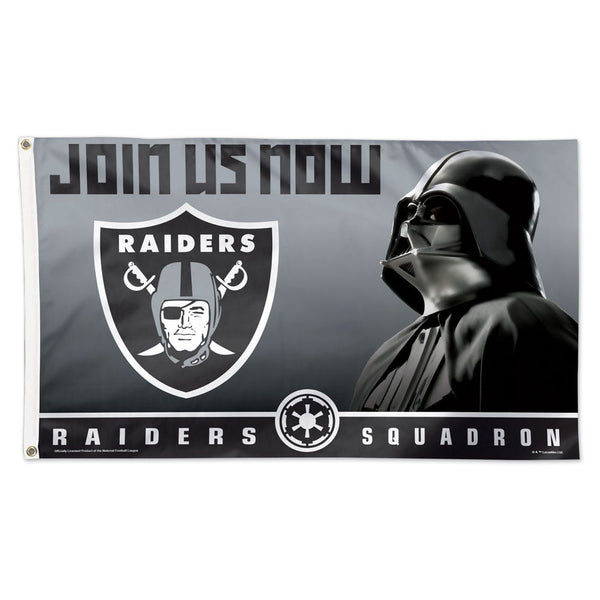 Las Vegas Raiders / Star Wars Darth Vader Flag - Deluxe 3' X 5'