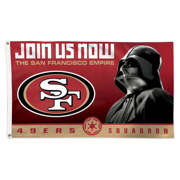 San Francisco 49ers / Star Wars Darth Vader Flag - Deluxe 3' X 5'