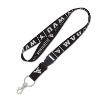 West Virginia Mountaineers BLACKOUT Lanyard w/detachable buckle 1"