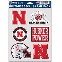 Wholesale-Nebraska Cornhuskers Multi Use 6 FAN PACK