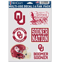 Wholesale-Oklahoma Sooners FOOTBALL HELMET Multi Use 6 Fan Pack