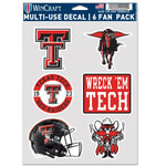 Wholesale-Texas Tech Red Raiders FOOTBALL HELMET Multi Use 6 fan pack