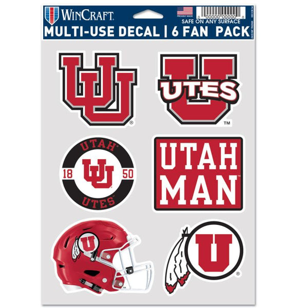 Wholesale-Utah Utes FOOTBALL HELMET Multi Use 6 Fan Pack