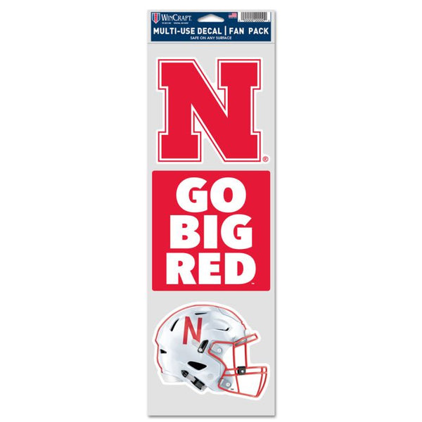 Wholesale-Nebraska Cornhuskers Fan Decals 3.75" x 12"