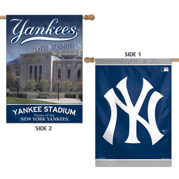 New York Yankees Stadium MLB Vertical Flag 2 Sided 28" x 40"