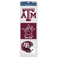 Texas A&M Aggies Fan Decals 3.75" x 12"