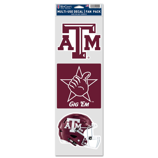 Texas A&M Aggies Fan Decals 3.75" x 12"