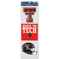 Wholesale-Texas Tech Red Raiders Texas Tech Fan Decals 3.75" x 12"