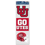 Wholesale-Utah Utes Fan Decals 3.75" x 12"