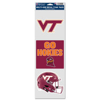 Wholesale-Virginia Tech Hokies Virginia Tech Fan Decals 3.75" x 12"