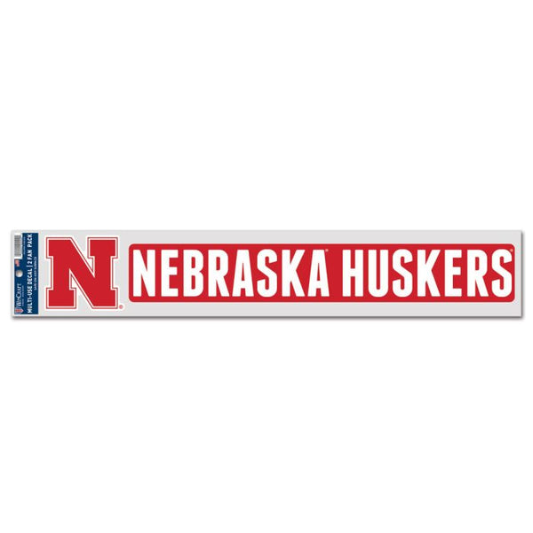 Wholesale-Nebraska Cornhuskers Fan Decals 3" x 17"