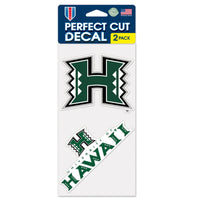 Hawaii Warriors Perfect Cut Decal set of two 4"x4"