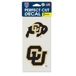 Wholesale-Colorado Buffaloes Perfect Cut Decal set of two 4"x4"