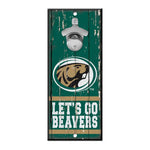 Wholesale-Bemidji State Beavers Bottle Opener Sign 5x11