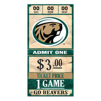 Wholesale-Bemidji State Beavers Wood Sign 6x12 3/8" thick