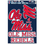 Ole Miss Rebels Multi-Use Decal 11" x 17"
