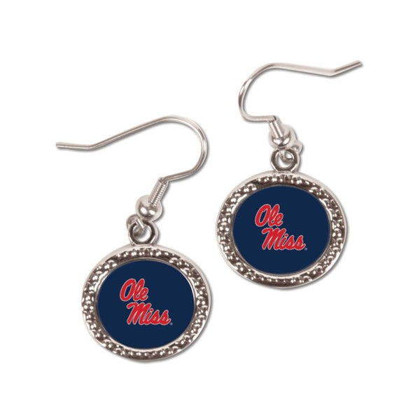 Wholesale-Ole Miss Rebels Earrings Jewelry Carded Round