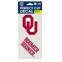 Wholesale-Oklahoma Sooners Perfect Cut Decal set of two 4"x4"