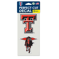 Wholesale-Texas Tech Red Raiders Perfect Cut Decal set of two 4"x4"