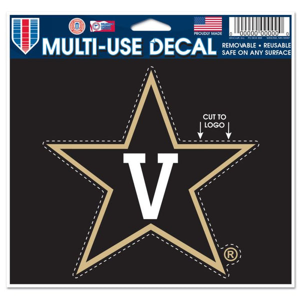 Wholesale-Vanderbilt Commodores Multi-Use Decal - cut to logo 5" x 6"