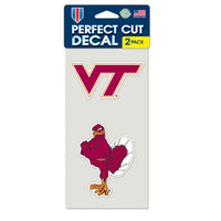 Wholesale-Virginia Tech Hokies Perfect Cut Decal set of two 4"x4"