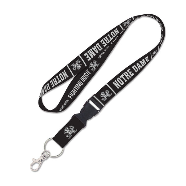 Notre Dame Fighting Irish BLACK OUT Lanyard w/detachable buckle 1"