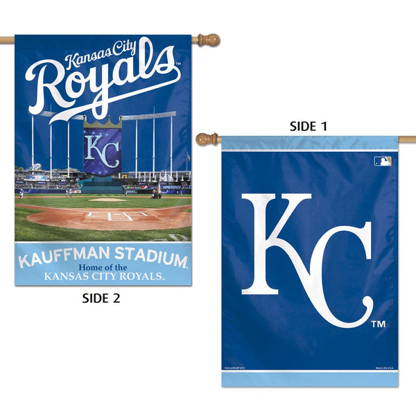 Kansas City Royals Stadium MLB Vertical Flag 2 Sided 28" x 40"