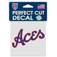 Wholesale-Evansville Purple Aces Perfect Cut Color Decal 4" x 4"