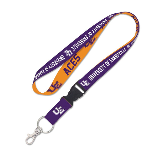 Evansville Purple Aces PRIMARY Lanyard w/detachable buckle 1"