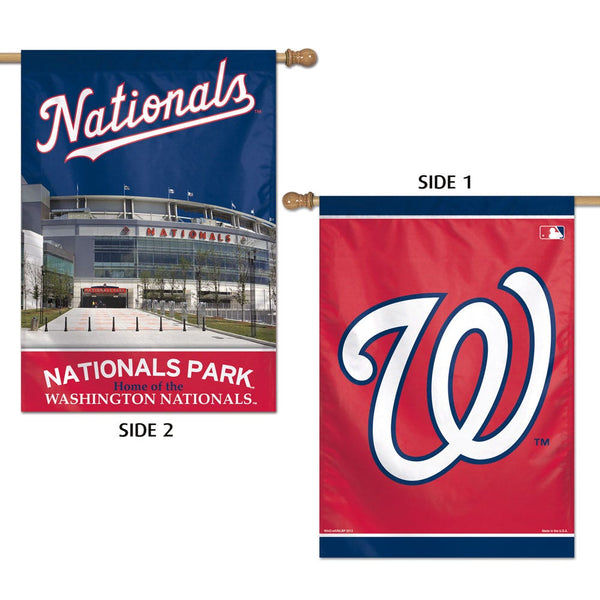 Washington Nationals Stadium MLB Vertical Flag 2 Sided 28" x 40"