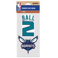 Charlotte Hornets Perfect Cut Decal Set of two 4"x4" LaMelo Ball