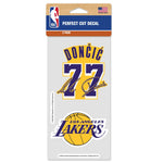 Los Angeles Lakers Perfect Cut Decal Set of two 4"x4" Luka Doncic