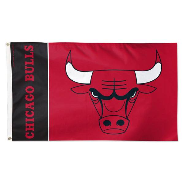 Chicago Bulls TEAM BLOCK Flag - Deluxe 3' X 5'