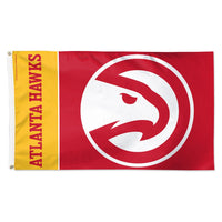 Atlanta Hawks TEAM BLOCK Flag - Deluxe 3' X 5'