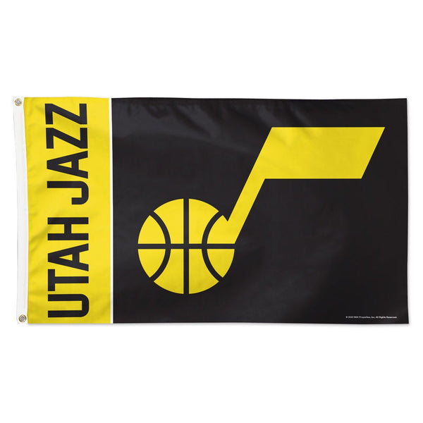Utah Jazz Team Block Flag - Deluxe 3' X 5'