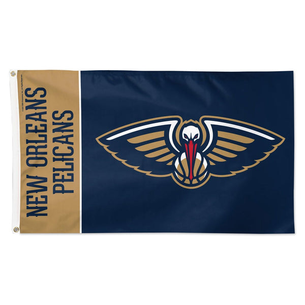 New Orleans Pelicans TEAM BLOCK Flag - Deluxe 3' X 5'