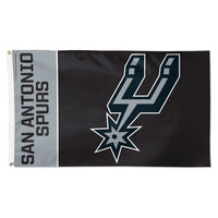 San Antonio Spurs TEAM BLOCK Flag - Deluxe 3' X 5'