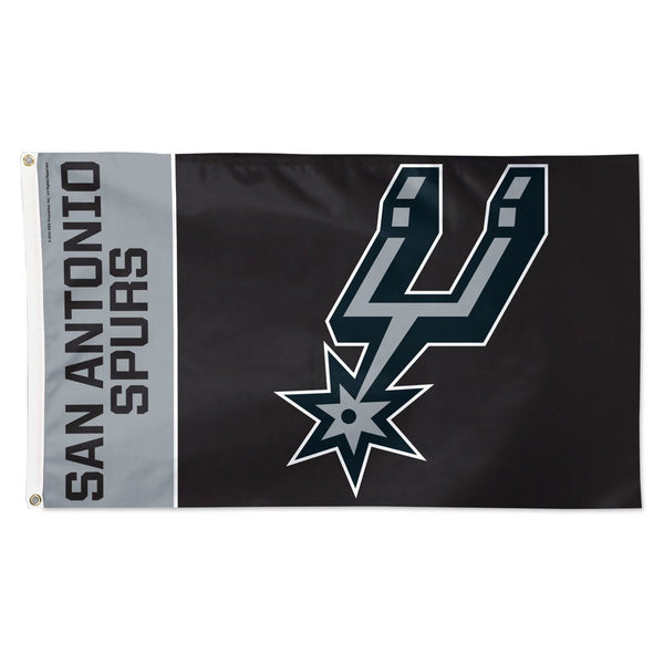 San Antonio Spurs TEAM BLOCK Flag - Deluxe 3' X 5'