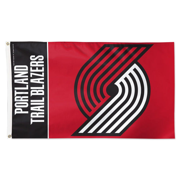 Portland Trail Blazers TEAM BLOCK Flag - Deluxe 3' X 5'