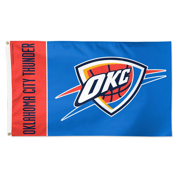 Oklahoma City Thunder TEAM BLOCK Flag - Deluxe 3' X 5'